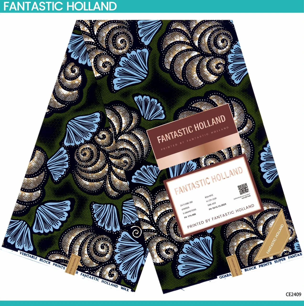 Legendary Elegance: Original Fantastic Holland Veritable Block Prints – Premium Atamfa Turmi Dashiki Fabric for Elite African Fashion