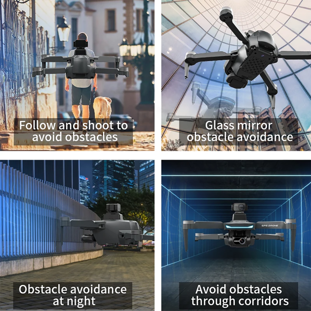 New L200 PRO MAX 4K Professional Drone GPS EIS Dual Camera Obstacle Avoidance Flight 2-axis PTZ Brushless Helicopter GPS RC toys