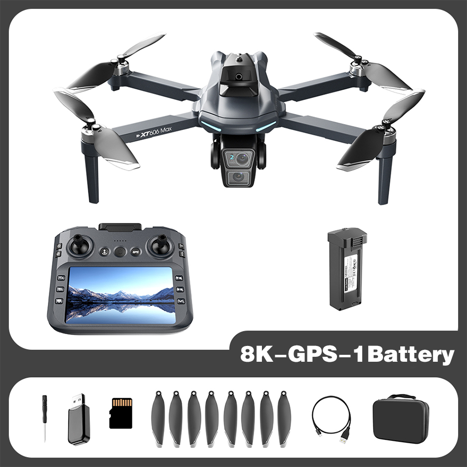 XIAOMI NEW XT606 GPS Drone 8K HD Professional dual camera 5G WIFI FPV Obstacle Avoidance Brushless RC Quadcopter Dron toy MIJIA