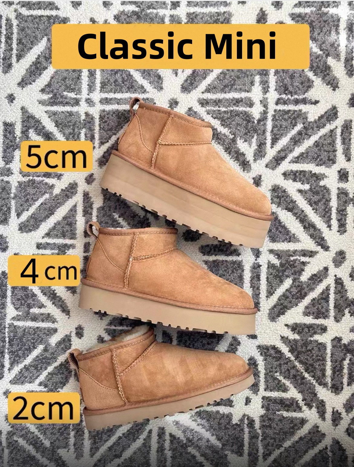 2025 New Australia Winter design mini snow boots Cow Suede Leather Women classic  Brand Ankle boots outdoors comfy sheep fur