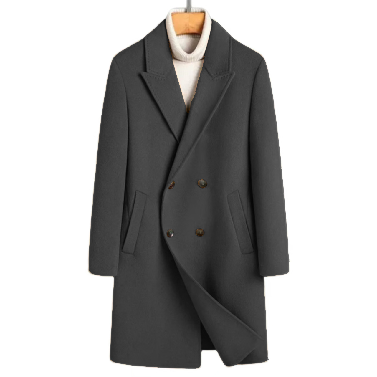 Men's Winter Jacket Single Breasted Coarse Woolen Fabrics Stage Costume Circus Costume Graduation Party Business Activities