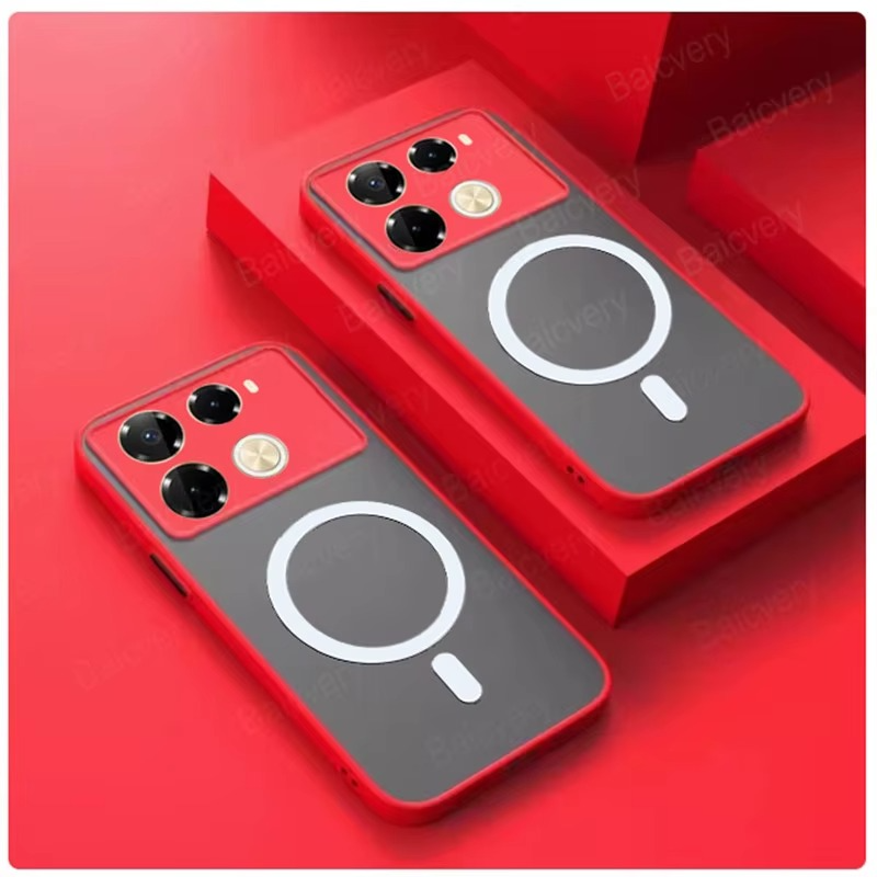 Phone Case For infinix Note 40 Pro Plus 5G Note4G X6851 X6852 X6853 Magnetic Transparent Matte TPU Wireless Charging Cover