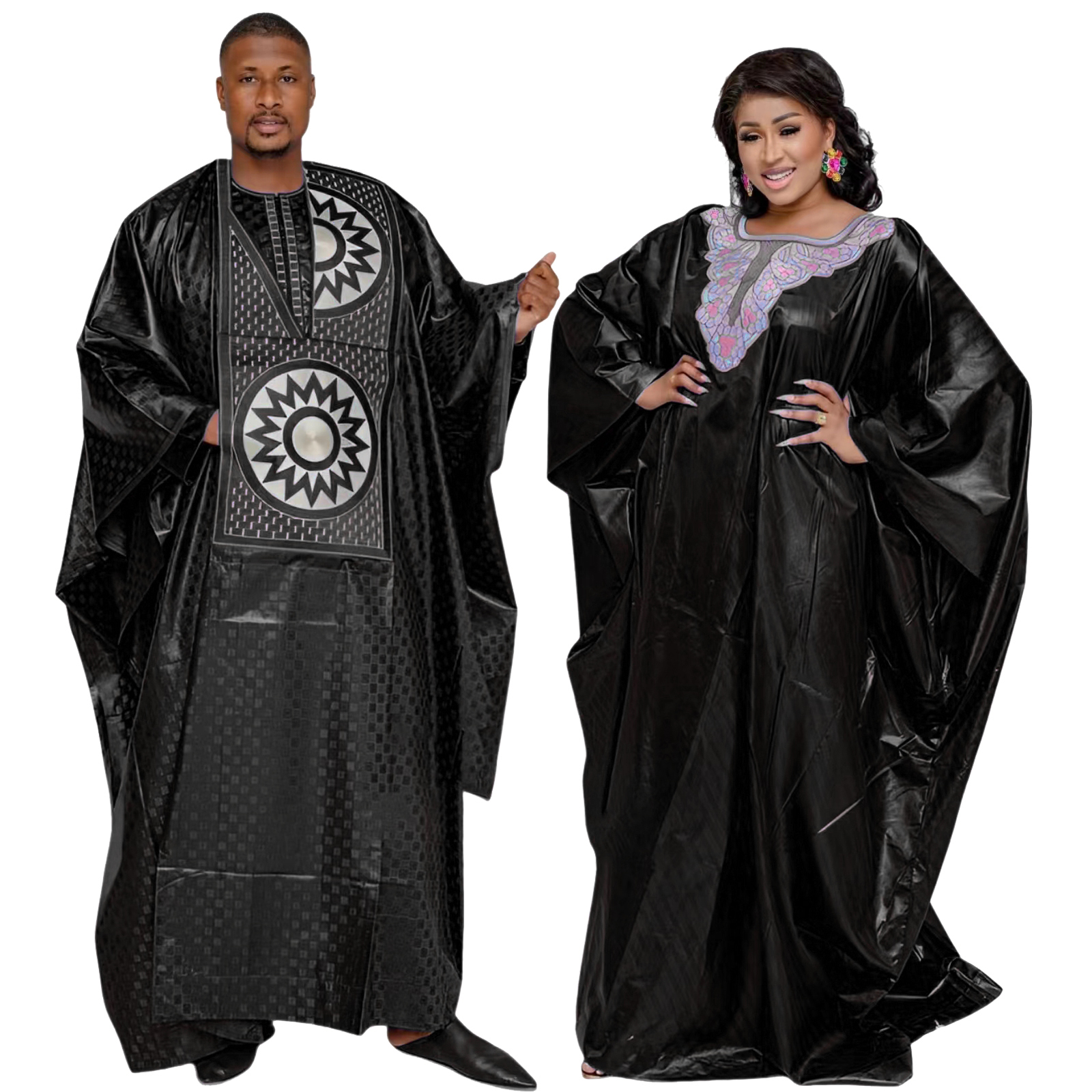 African Clothing For Men Traditional Bazin Riche Embroidery Design Top Long Sleeve 3 Piece Set