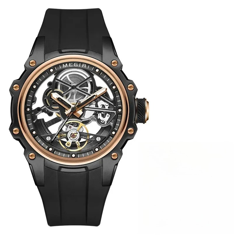 MEGIR 2243 Sport Automatic Movement Men's Watch Fashion Luxury Tourbillon Mechanical Watches for Men Relogios Masculino Relogio