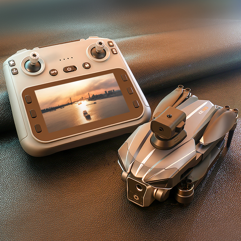 4.5-inch Large Screen K18 MAX GPS Airdrop Drone 360° Laser Obstacle Avoidance Optical Flow Positioning Wind resistant Quadcopter