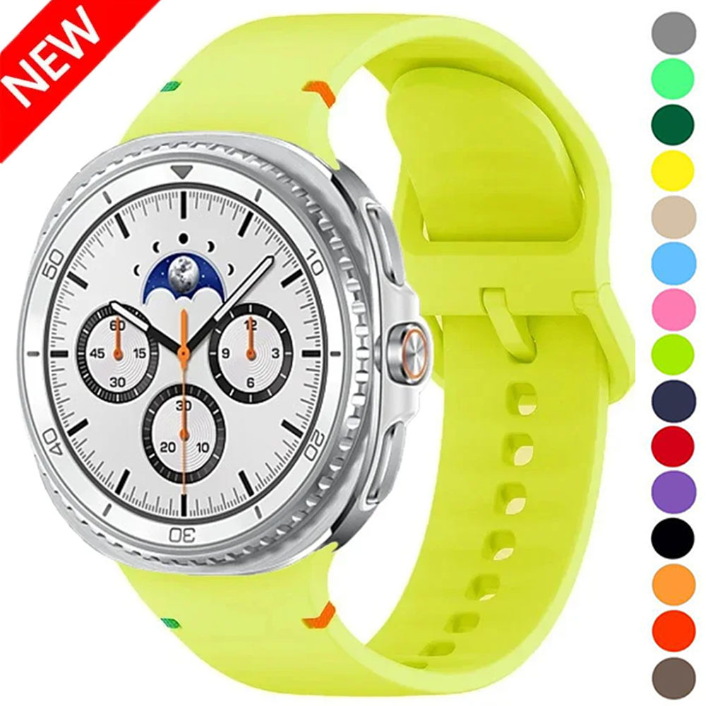 Official Silicone Watchband For Samsung Galaxy Watch 8 40mm 44mm 1:1 Sports Bracelet Wristband Galaxy Watch 8 Classic 46mm Belt