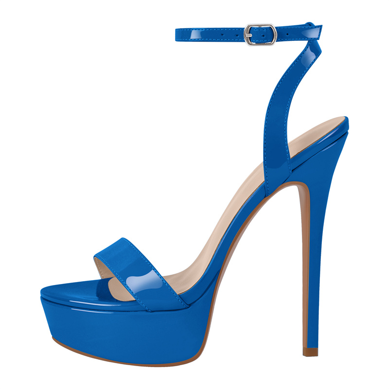 Onlymaker Women Peep Toe Platform Thin High Heel Sandals Sexy Leopard Buckle Strap Pumps Mixed Colors Party Dress Shoes