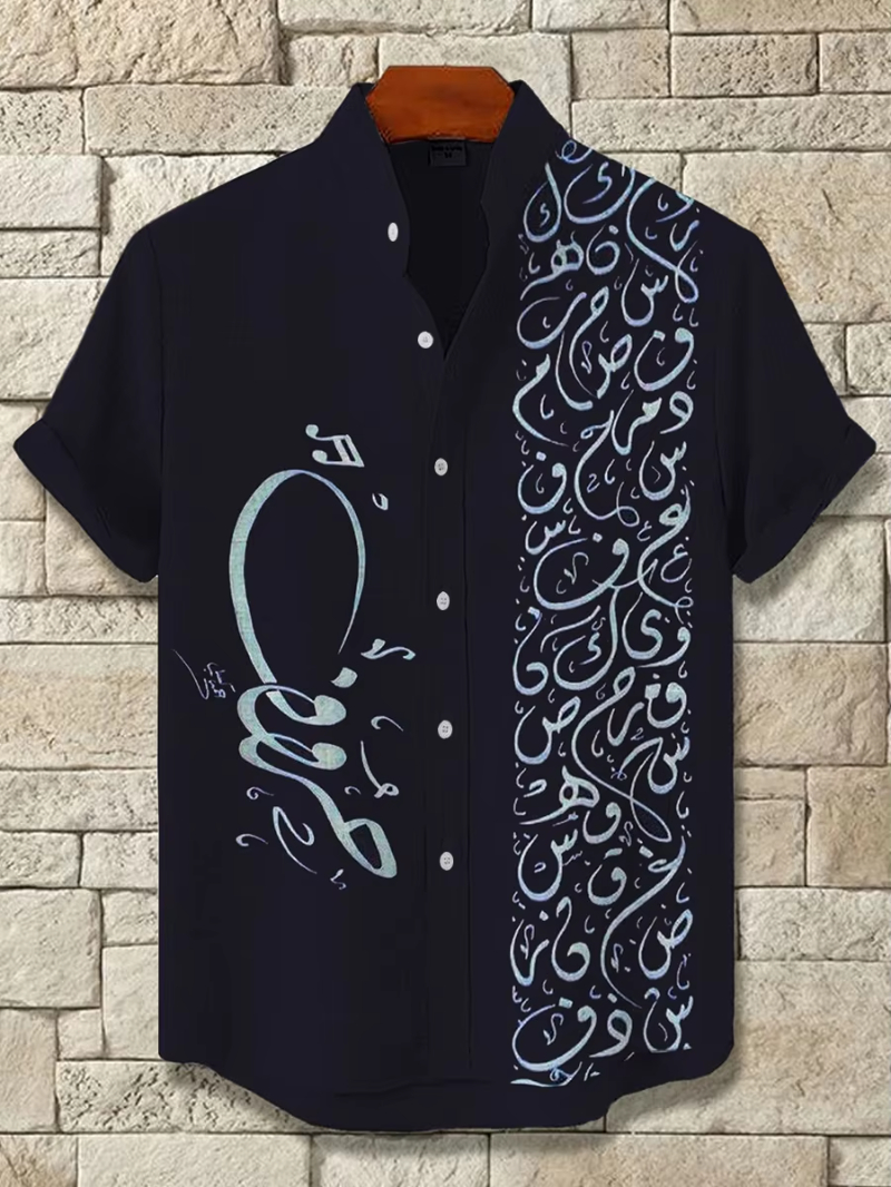 Vintage African Style Men's Shirts Ethnic Tribal Short Sleeve Shirts Tops Fashion Casual Vacation Button Down Blouse 2025 New