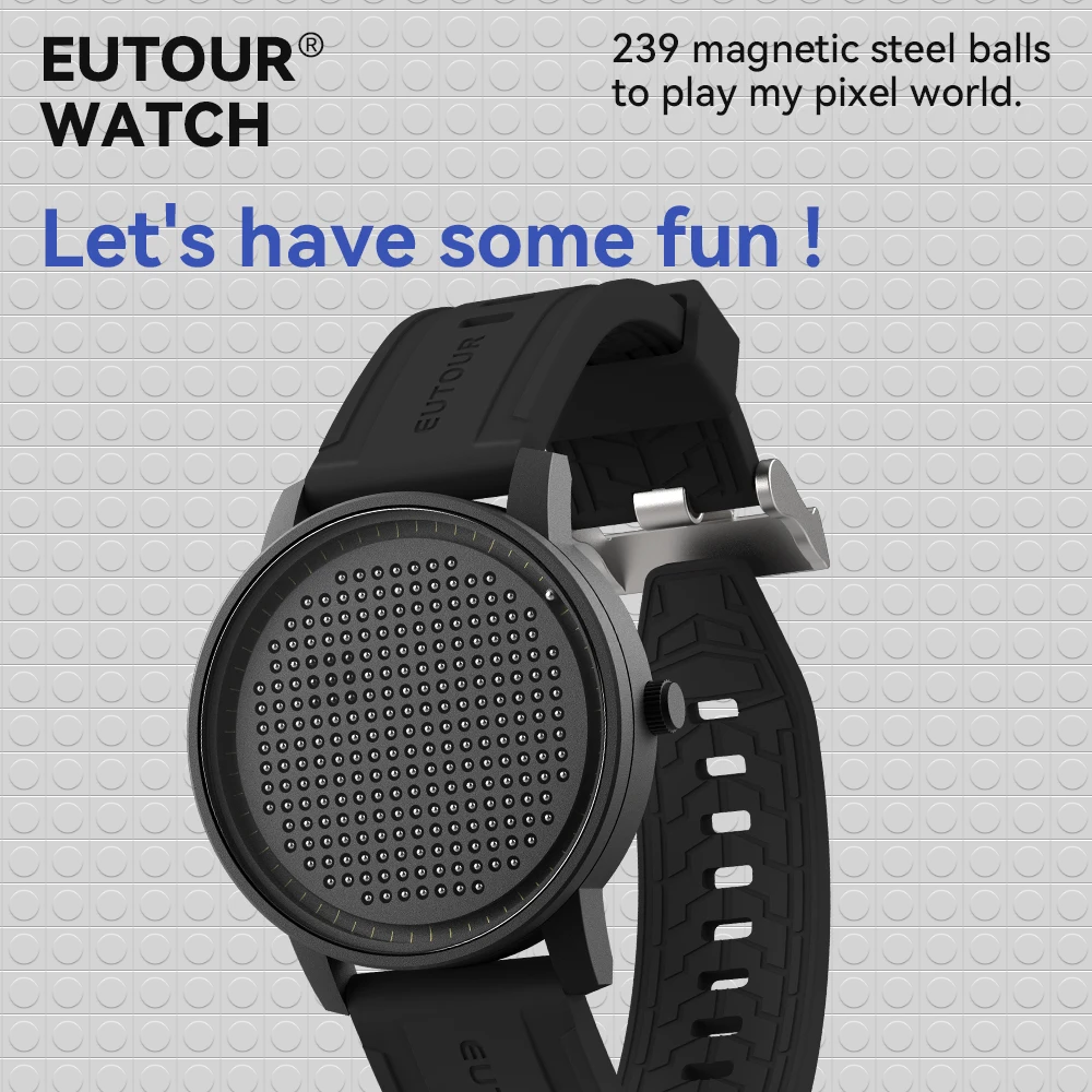 EUTOUR 2025 new magnetic fashion casual quartz watch simple men's watches silicone strap unisex watches