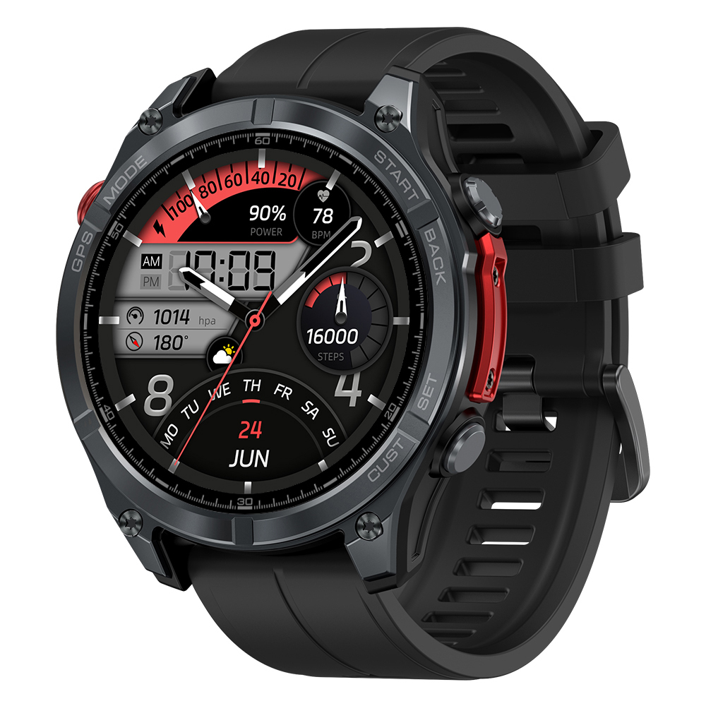 New Ciberer Vertix Stratos 4 GPS Smart Watch 1.43''AMOLED Display Built-in Compass Flashlight 170+ Sports Modes 5 ATM Smartwatch