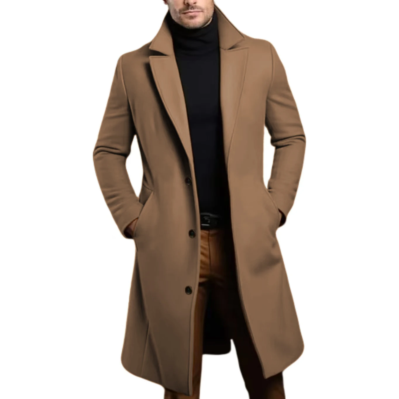 Men's Winter Jacket Long Coat Men Casual Business Cardigan for Men Coat Customization Evening Party Business Activities Latest
