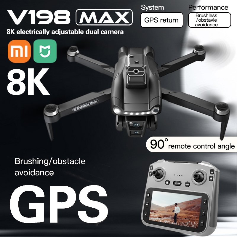Xiaomi Mijia V198MAX Drone Laser obstacle avoidance aerial photography 8K 5G Professional HD Camera Brushless Folding Quadcopter
