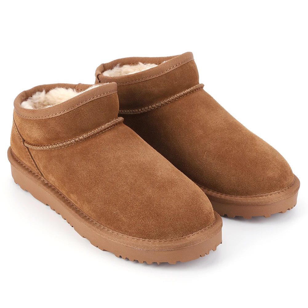 Women Snow Boots Warm Winter Booties Anti-Slip Slip On Short Boots Comfort Ankle Boots Faux Fur Lining Boots for Hiking