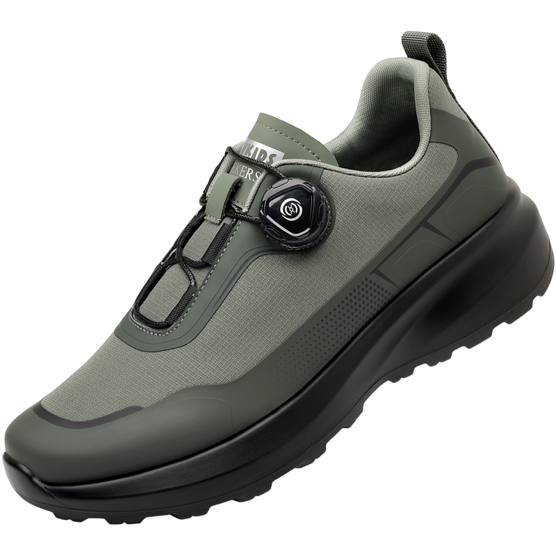 Camping Men's Running Sports Shoes with A Lightweight Comfortable and Versatile Knob Mouth Solid Color Mountaineering Sneakers