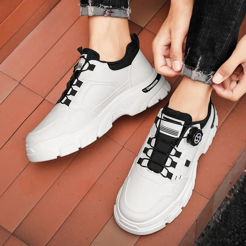 Autumn Mens Casual Shoes Leather Men's Sneakers Comfortable Soft Male Wark Board Shoes Platform Shoe for Men Кроссовки Мужские