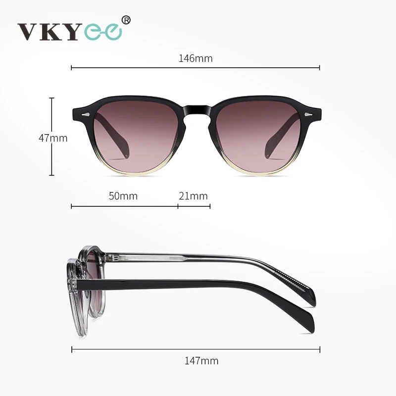 VICKY Vintage Polarised Prescription Sunglasses Women Classic Anti Blue Ray Glasses Men Myopia Prescription Photochromic Glasses