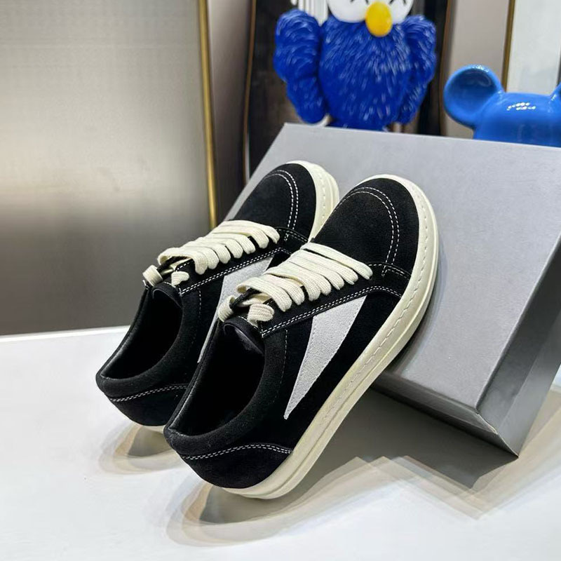 Rric High Quality Female Shoes Casual Sports Trend Thick Sole Couple Canvas Shoes Lace Up Black and White Board Shoes for Women