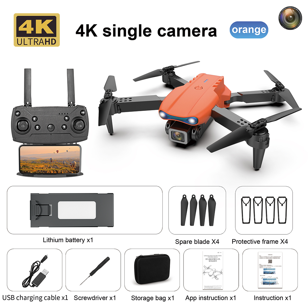 Professional Drone E99/K3 4K wide-angle HD camera WiFi FPV height Hold Foldable RC Quadrotor helicopter Camera-free Dron Toys