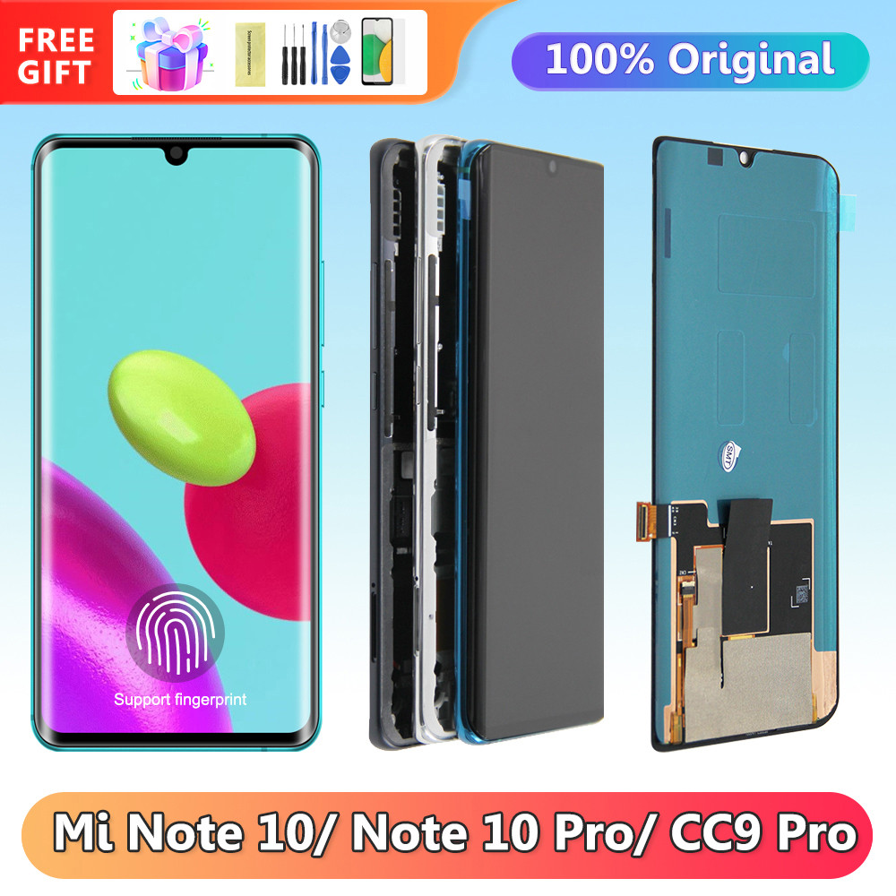 6.47'' Mi CC9 Pro M1910F4E Display, for Xiaomi Mi Note 10/ Note 10 Pro Lcd Display Touch Screen Digitizer Assembly with Frame