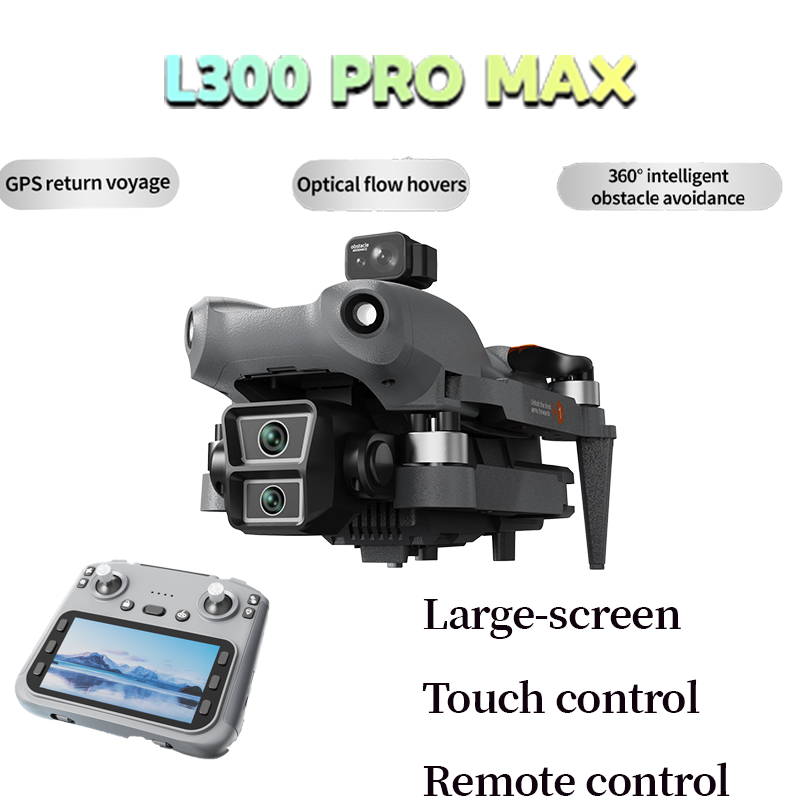 Professional L300 MAX 4K HD drone with large color screen, 5G GPS, WiFi, FPV, brushless camera, RC quadcopter, toy drone, 3KM