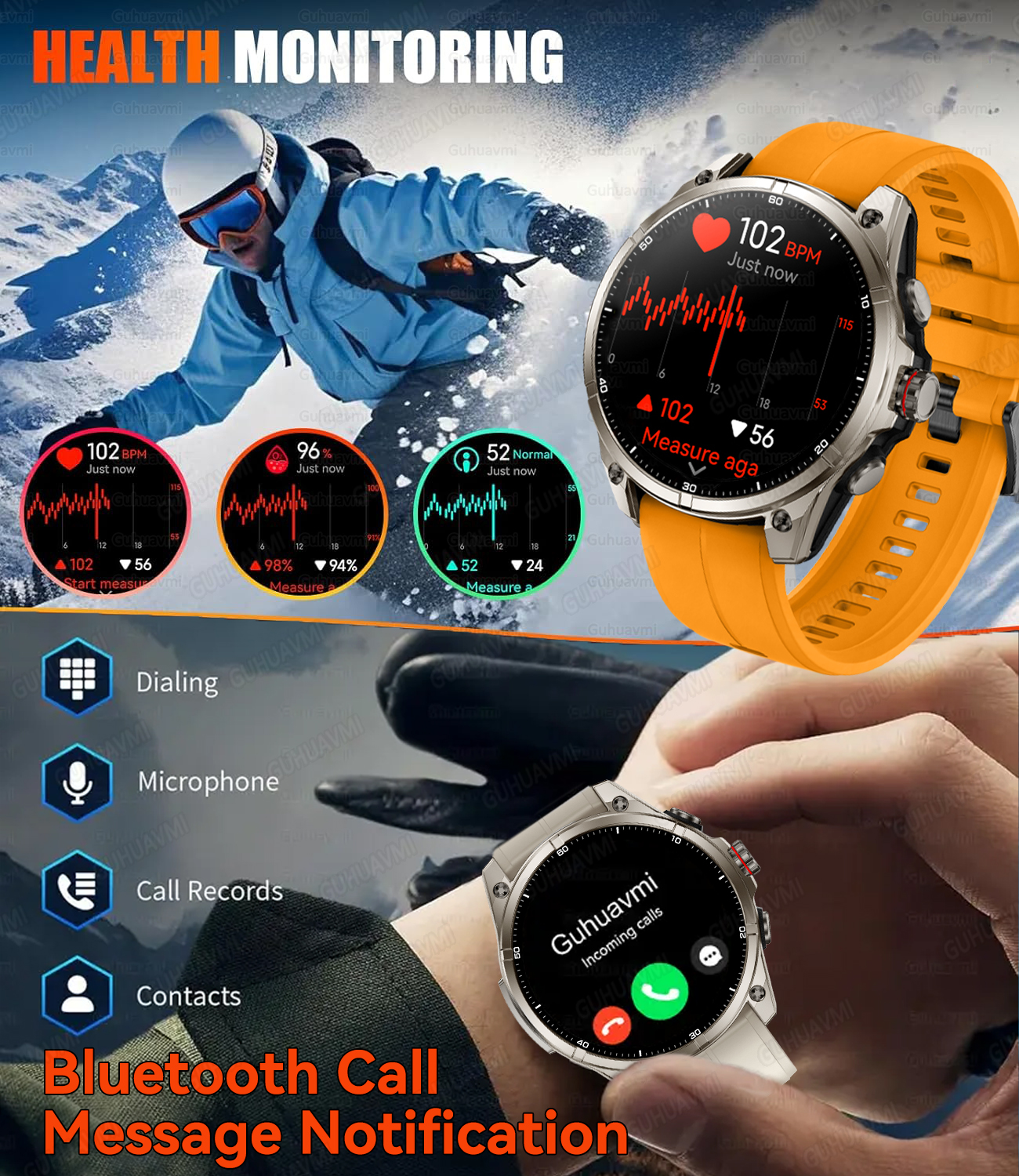 2026 GPS Smartwatch Outdoor Sports Waterproof Flashlight 1.43inch AMOLED Custom dial Call Compass Smart Watches For Android IOS