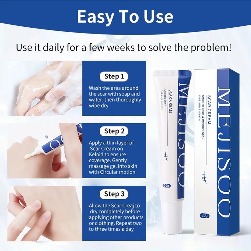 Scar Removal Cream Gel Remove Acne Spots Treatment Stretch Marks Burn Surgical Scar Repair Cream Smoothing Whitening Skin Beauty