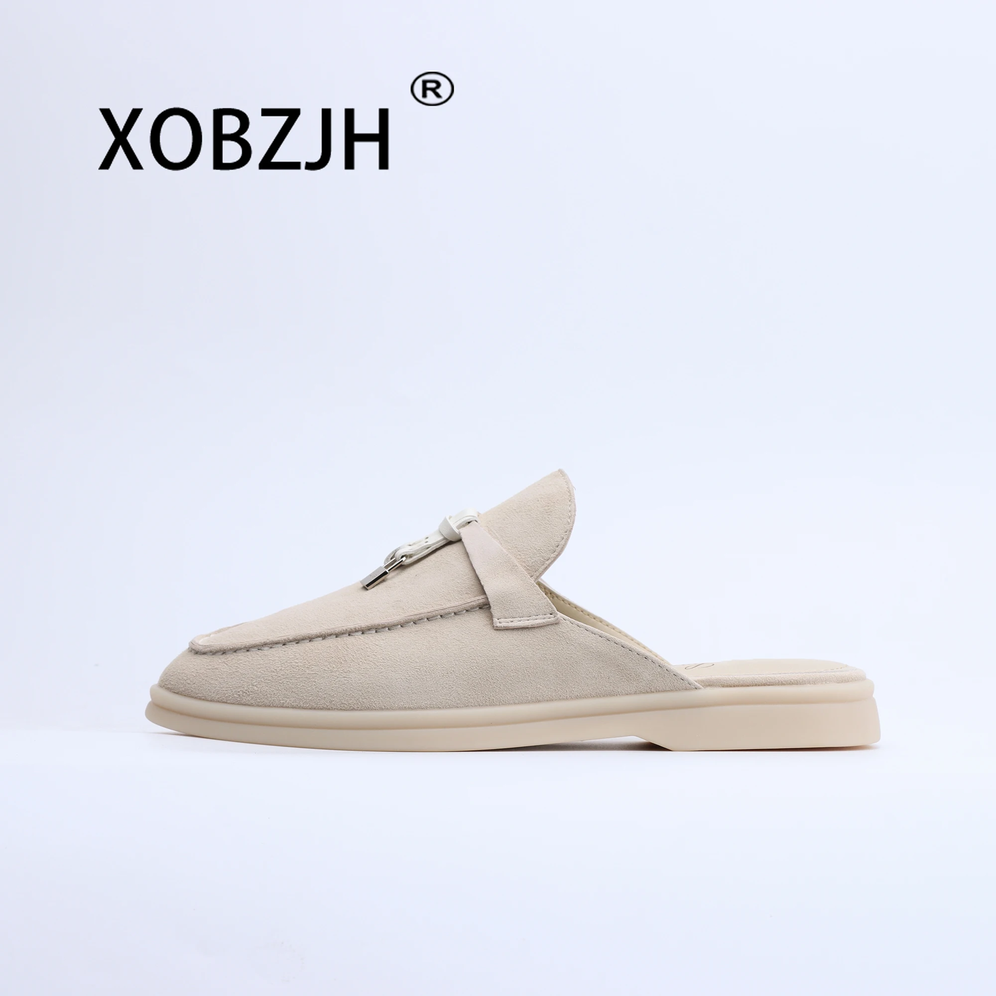 No Logo-Luxury Designer Tassel Suede Leather Loafers for Women 2025 Slip On Slippers Flat Shoes Work Walking Shoes High Quality