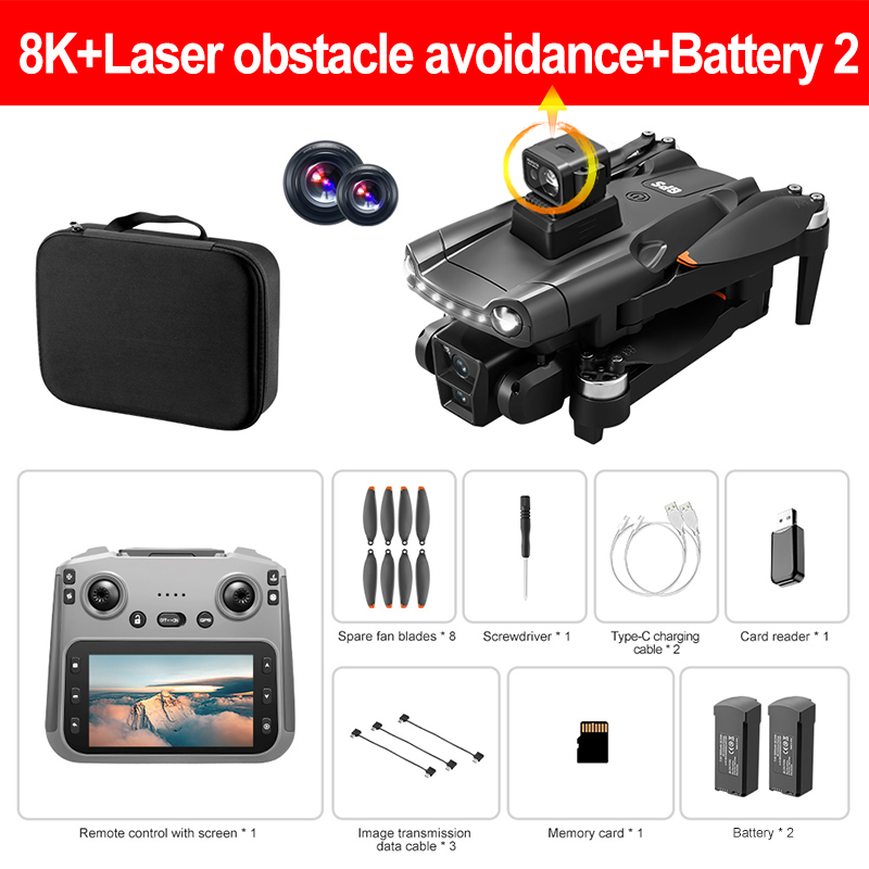 Xiaomi V198Max GPS Drone 4K Professional 8K HD Two Camera Dron Brushless Motor 5G WIFI FPV RC Quadcopter Helicopter wish Screen