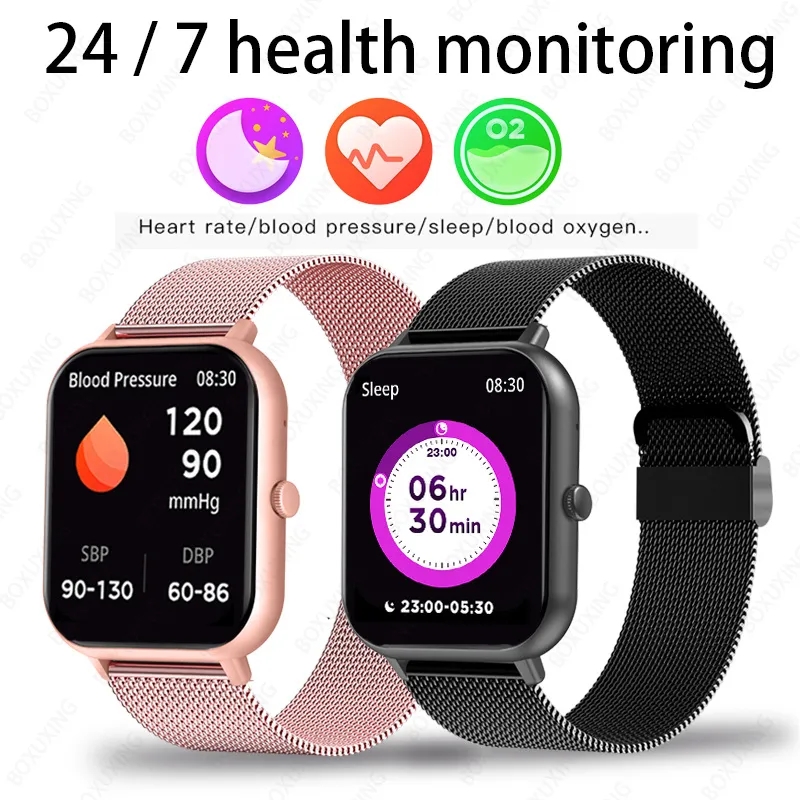 2025 New For Women Bluetooth Call Smart Watch Women Men Heart Rate Blood Oxygen Voice Assistant 100+Sports Ladies Smartwatch