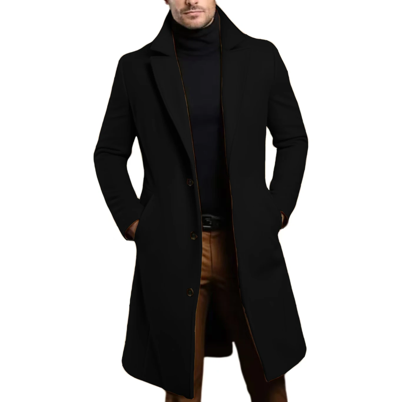 Men's Winter Jacket Long Coat Men Casual Business Cardigan for Men Coat Customization Evening Party Business Activities Latest