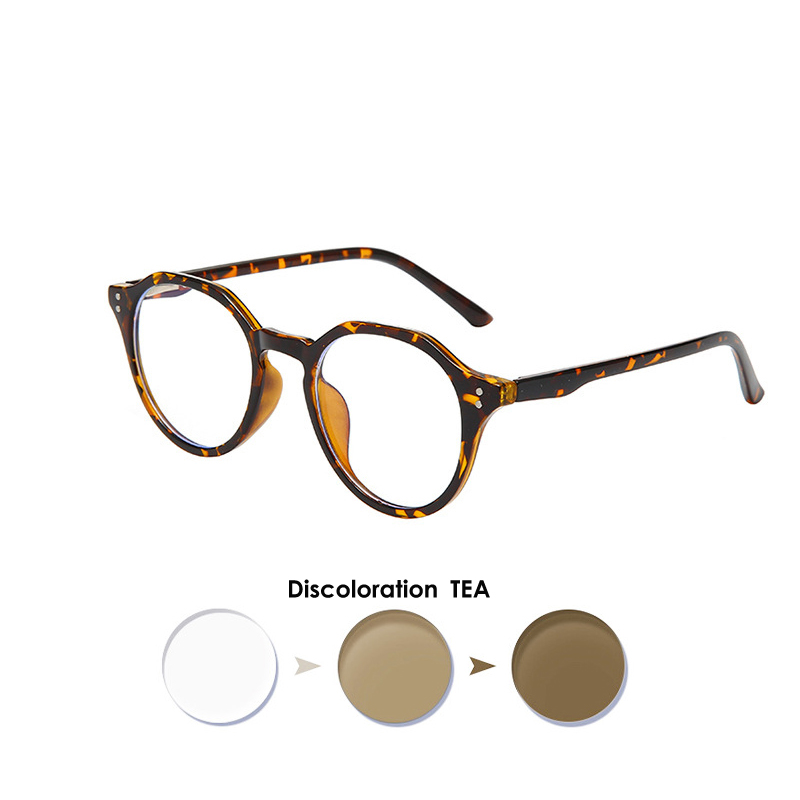 VCKA Anti-Blue Photochromic Myopia Glasses Women Men TR90 Frames Custom Prescription Computer Eyewear   -0.5 TO -10