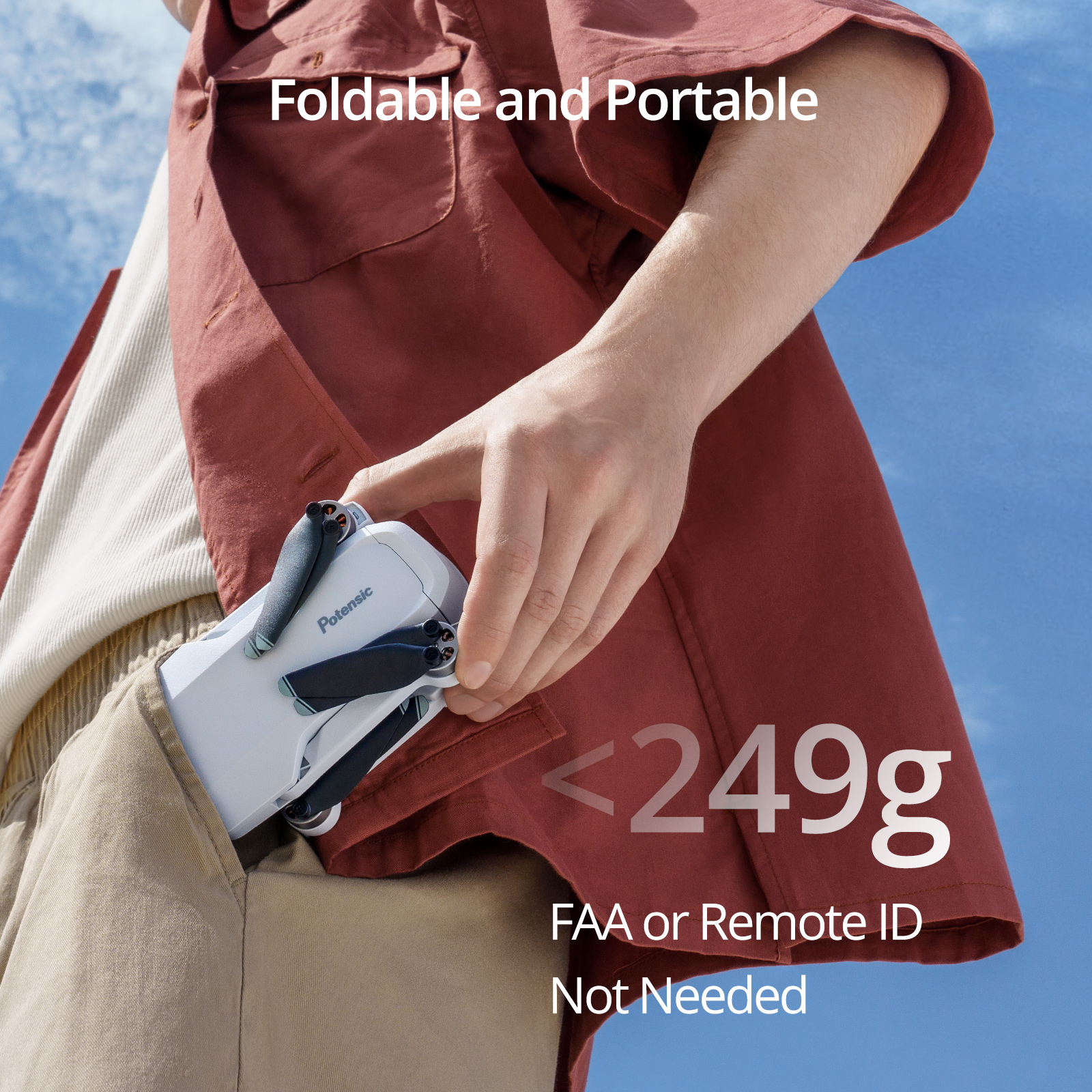 Potensic C0 2024 ATOM 3-Axis Gimbal 4K Drones Camera Professional Under 249g Max 6-KM for Adults and Beginners