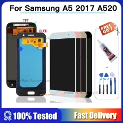 AMOLED A520F lcd Screen For Samsung Galaxy A5 2017 A520 LCD Display Touch Screen Digitizer Assembly SM-A520F A520M A520F/DS LCD