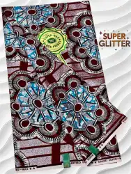 Shine Like Royalty: Original Super Glitter Grand Super Wax – Elite Atamfa Turmi for Stunning Dashiki & High-Fashion African Outfits