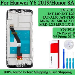 MRD-LX1F LX1 JAT-L09 L29 Premium Lcd For Huawei Y6 2019 Display Y6s Touch Screen Replacement Y6 Prime 2019 Display For Honor 8a