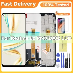6.5" Original For OPPO Realme 6S RMX2002 LCD Display Touch Screen Digitizer Assembly For Realme 6 RMX2001 LCD Replacement Parts