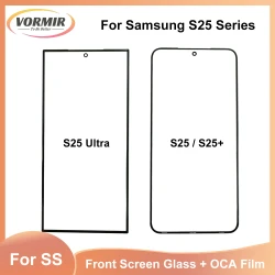 5pcs Front Outer Glass Lens+OCA For Samsung Galaxy S25 S25 Ultra A06 A15 5G A35 M55 LCD Display Touch Screen Replacement Repair