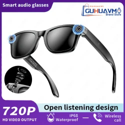 New Upgrade Smart Glasses With Camera Video Recording AI Photo Recognition Bluetooth Call Translation Voice Sunglasses Men 2025