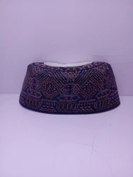 Original Handwoven Hausa Fulani Zawa Cap – Bangol Kindei Bama Style | Men’s Knitted Maiduguri Cap Sizeof 22.5 