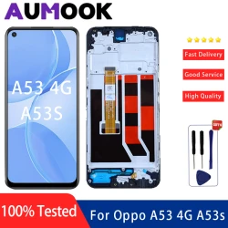 6.5" IPS LCD For Oppo A53 4G A53s Display Touch Screen Digitizer Assembly With Frame CPH2127 CPH2131 CPH2139 CPH2135 Repair Part