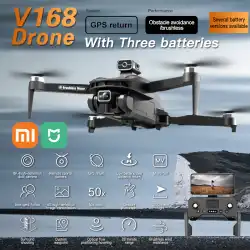 Xiaomi V168GPS Drone 8K 5G HD Aerial Photography Dual-Camera Omnidirectional Obstacle Brushless Avoidance Quadcopter RC Toys