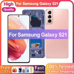 6.2'' AMOLED Screen Replacement For Samsung S21 5G G991B SM-G991B/DS SM-G991U LCD Display Digital Touch Screen with Frame