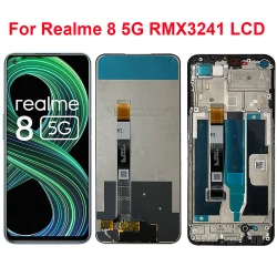 6.5'' For Realme 8 5G RMX3241 LCD Display Touch Screen Digitizer Assembly Screen Replacement For Realme 8 5G LCD With Frame