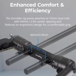 SmallRig Shoulder Rig Dual-Handle System for 15mm LWS Rods 1/4"-20 Locating Holes For Monitors,DSLR Cameras/Camcorder -5205