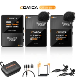 COMICA BoomX-D Pro 2.4GHZ Dual-channel Wireless Lapel Microphone Professional Microphone For Camera Phone PC Youtube Blogger