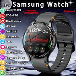 2025 New For Samsung Galaxy Watch 7 Blood Lipids Uric Acid Blood oxygen Body Analysis Smart Watch ECG+PPG Clock Smartwatch Men