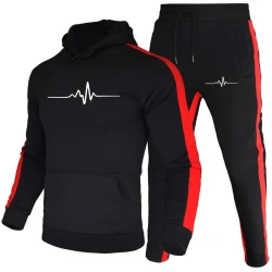 Men's Tracksuit Hot Sale Men Two Piece Outdoors Sports Set Men Hoodie Fashion Comfortable Casual Jogging Simplicity High Quality