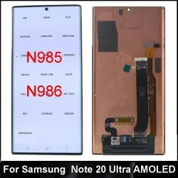 AMOLED 6.9" LCD Screen For Samsung Galaxy NOTE 20 Ultra N985 N985F N986B LCD Display Touch Screen Digitizer Assembly With Lines