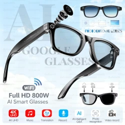 2025 NEW 800W Pixel UHD Camera Smart Glasses Video Recording AI Photo Recognition Answer Translation Bluetooth Call Sunglasses