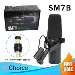 SM7B Vocal Dynamic Studio Microphone, For broadcasting, podcasting, gaming, and streaming media, with a wide frequency range